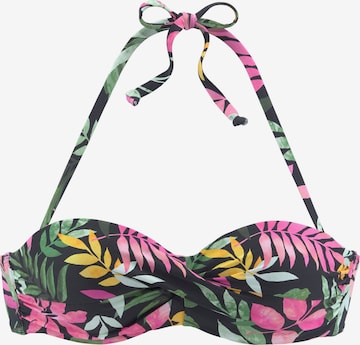 Bandeau Hauts de bikini VIVANCE en noir : devant