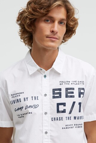 CAMP DAVID Regular fit Button Up Shirt in White