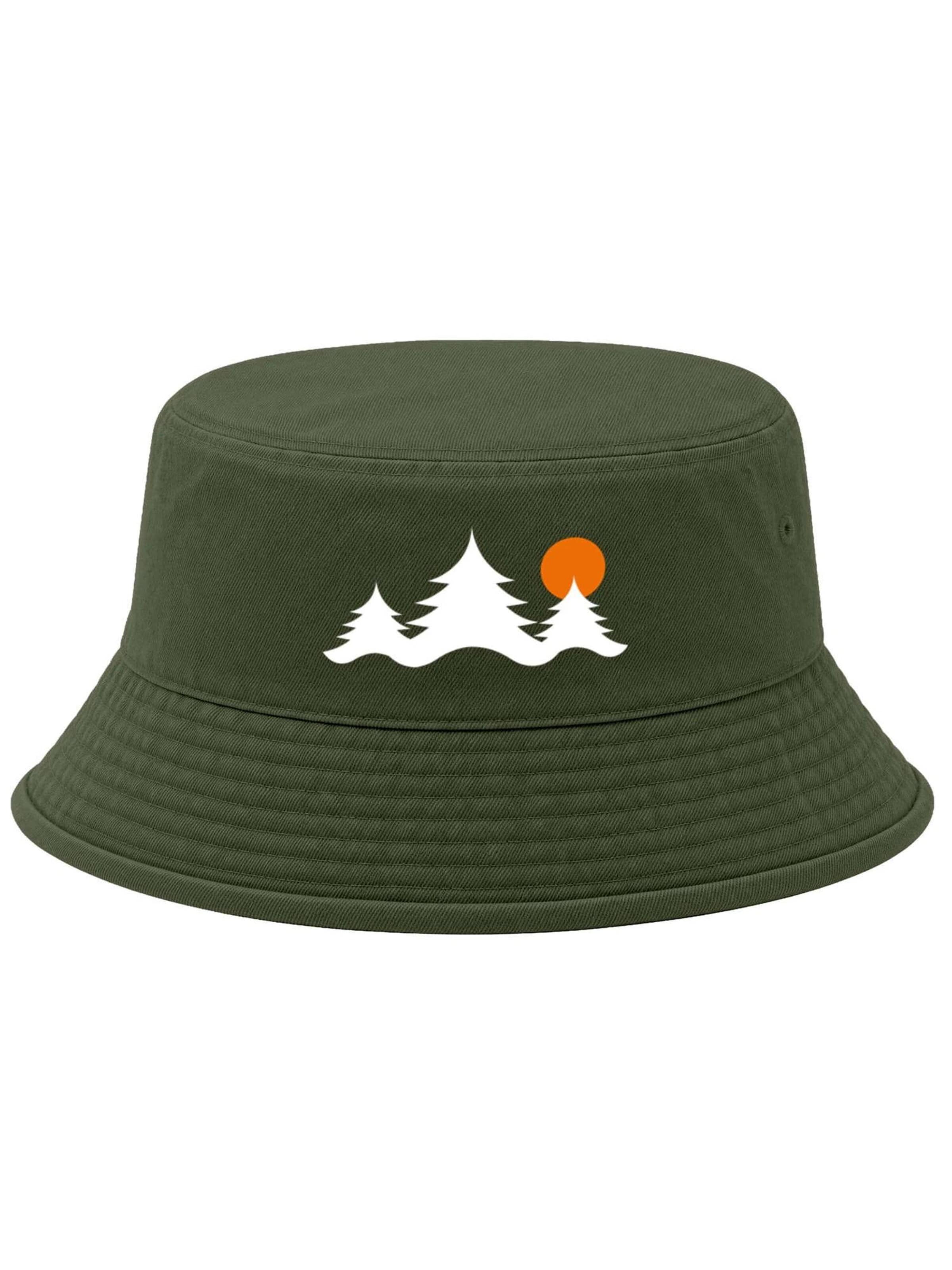 Neverless Hat 'Bäume' in Green: front