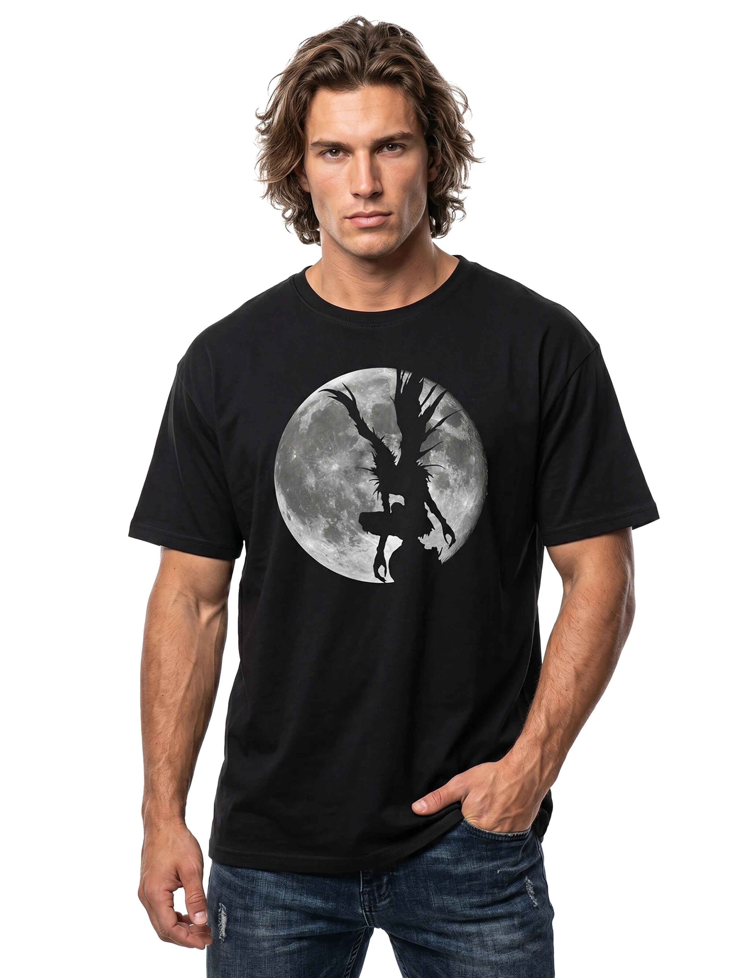 MAKAYA Shirt 'L Moon Shadow' in Black