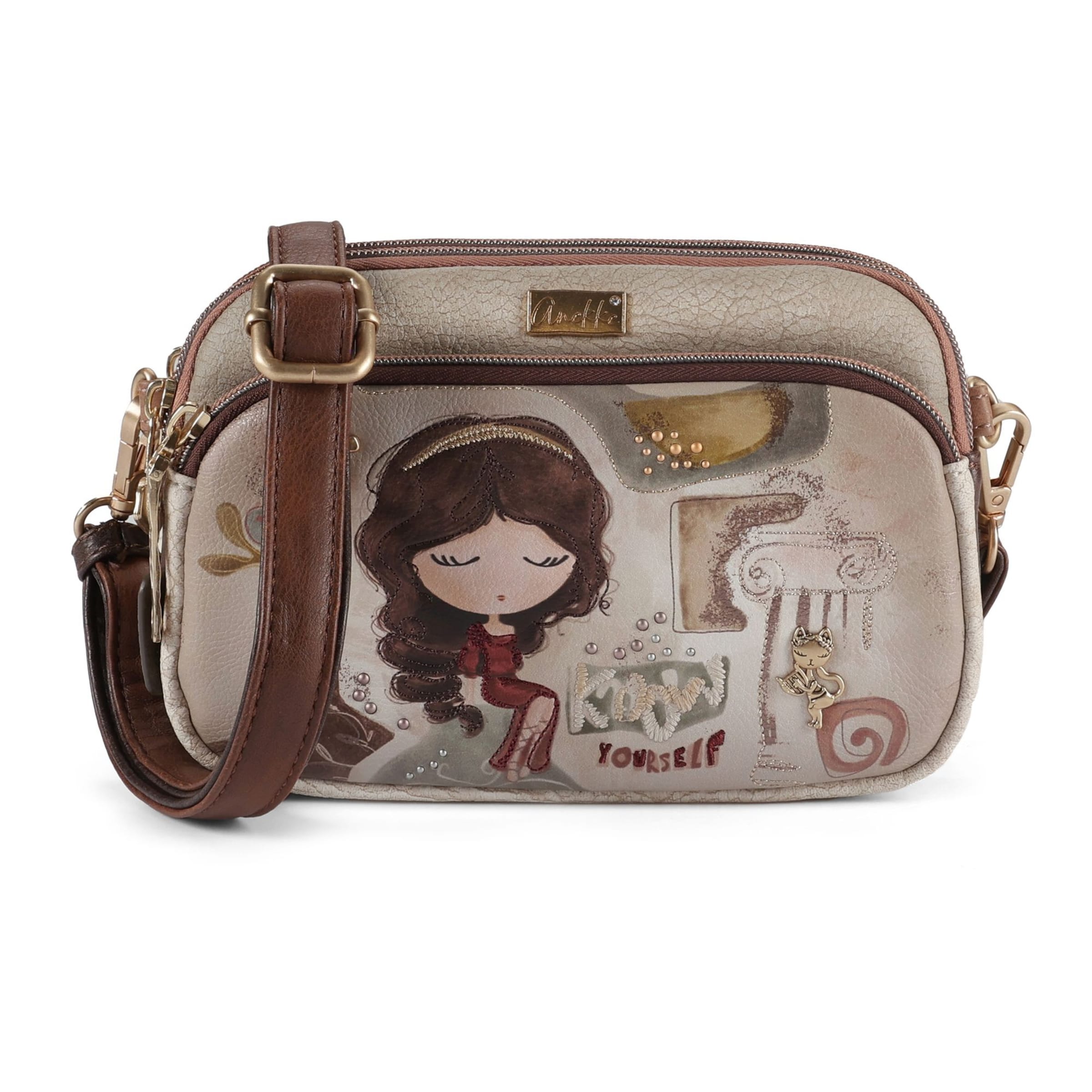 Anekke Umhängetasche 'Muse' in Braun: Vorderseite