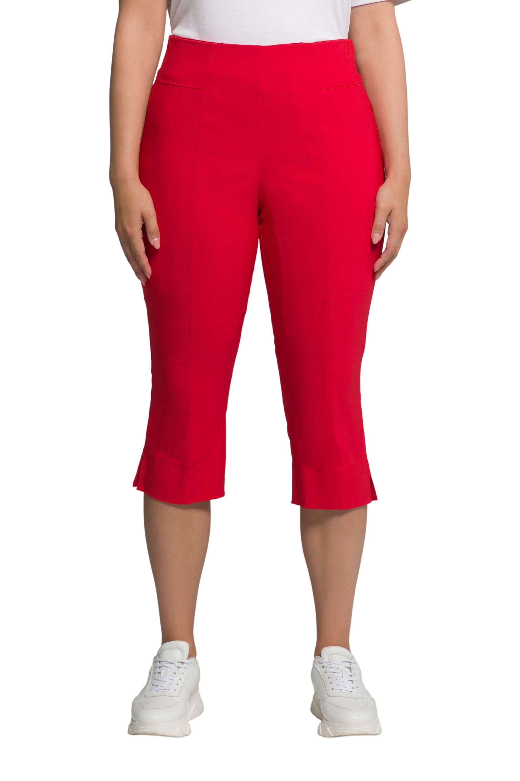 Ulla Popken Slimfit Hose in Rot: Vorderseite