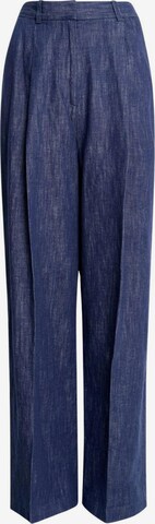 Marks & Spencer Loose fit Pleat-Front Pants in Blue: front