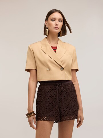 Blazer MOTIVI en beige : devant
