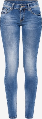 CIPO & BAXX Slimfit Jeans in Slim Fit in Blau: Vorderseite