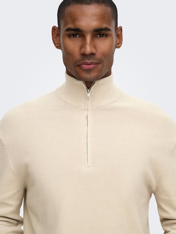 Only & Sons Pullover 'TONY' i beige