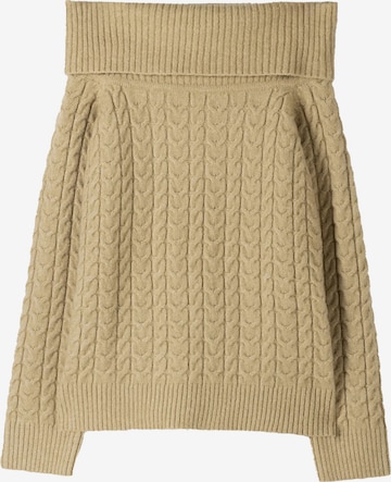 BershkaPulover - bež boja: prednji dio