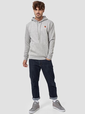 Mikon Sweatshirt 'Erdbeere' in Grau