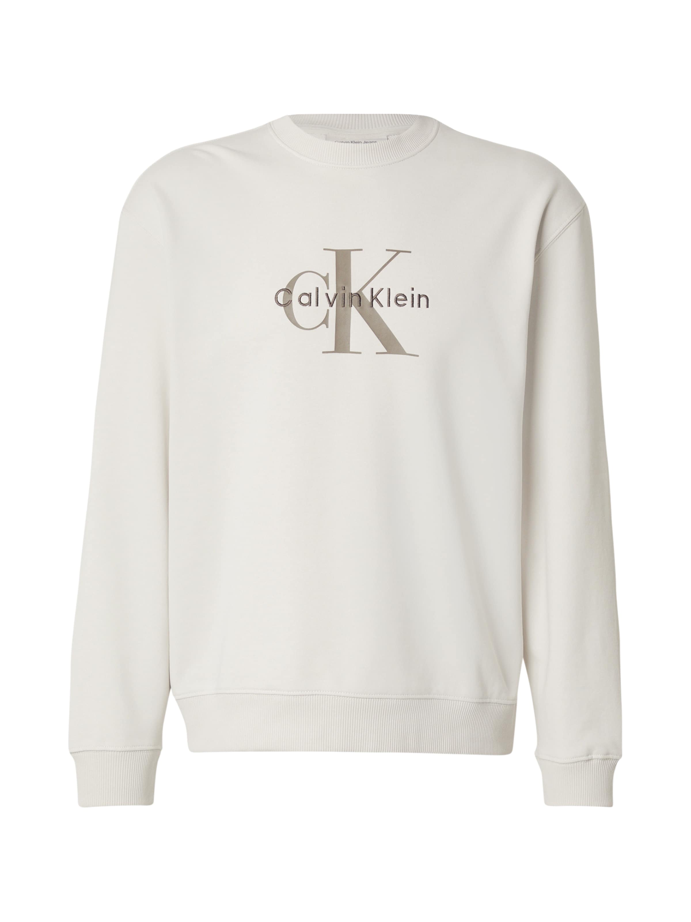 Calvin Klein Jeans Mikina - Biela: predná strana