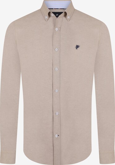 DENIM CULTURE Button Up Shirt 'Hugo' in mottled beige / Dark blue, Item view