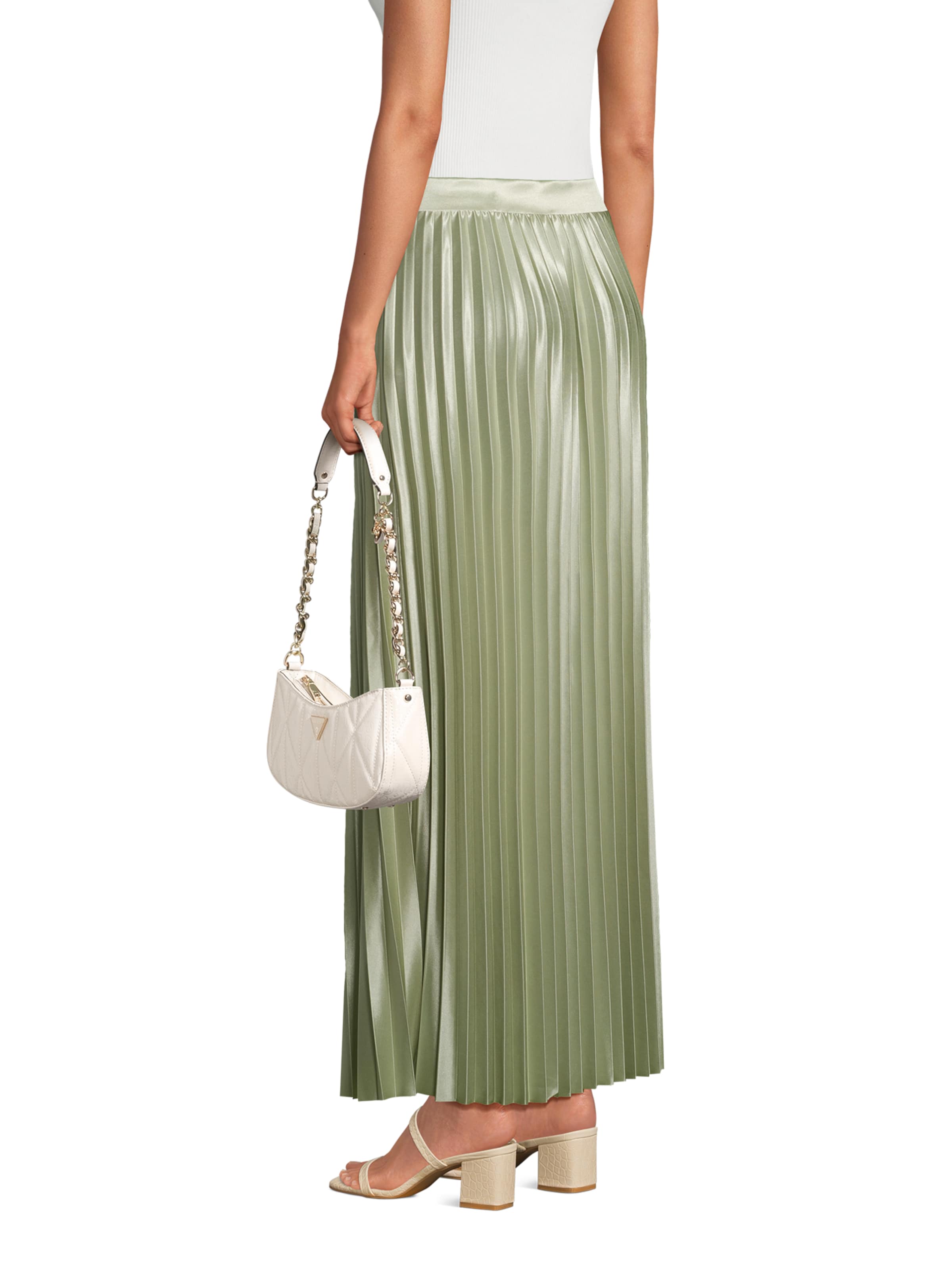 GUESS Τσάντα ώμου 'ALDINA TOP ZIP SHOULDER BAG' σε λευκό: μπροστά