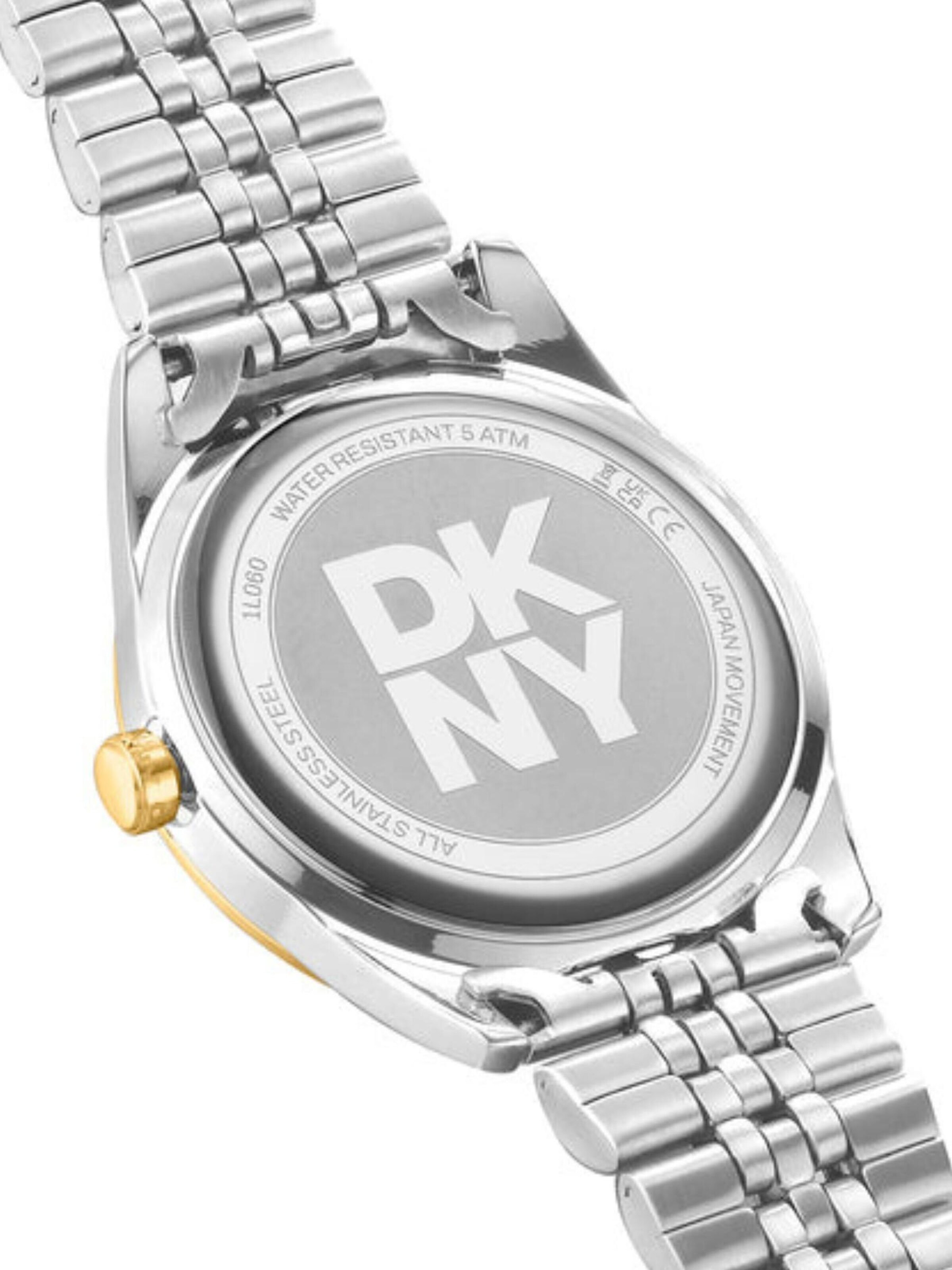 Montre à affichage analogique 'Parsons Logo' DKNY en argent