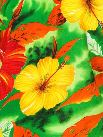 King Kameha Beach Towel 'Big Flower' in Green