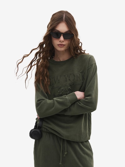 No Matter What Sweatshirt in oliv, Produktansicht