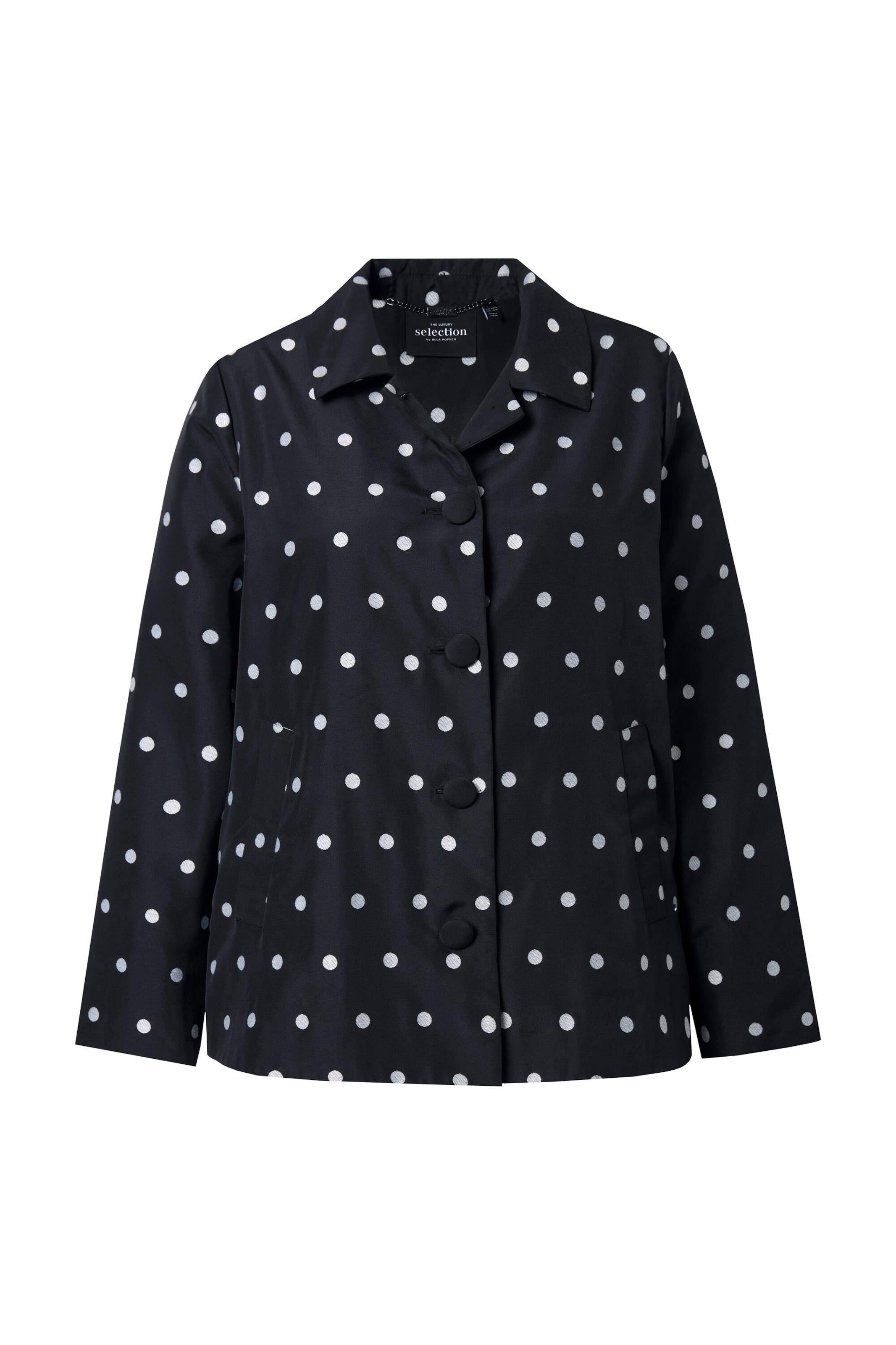 Ulla Popken Tussenjas in Zwart: voorkant