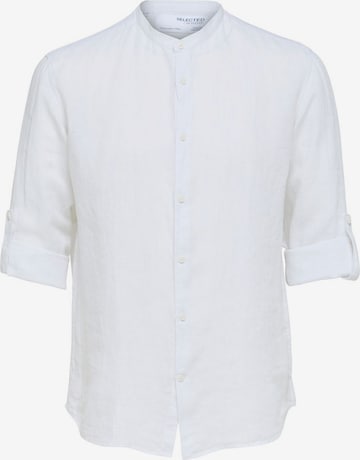 SELECTED HOMME Button Up Shirt 'Kylian' in White: front