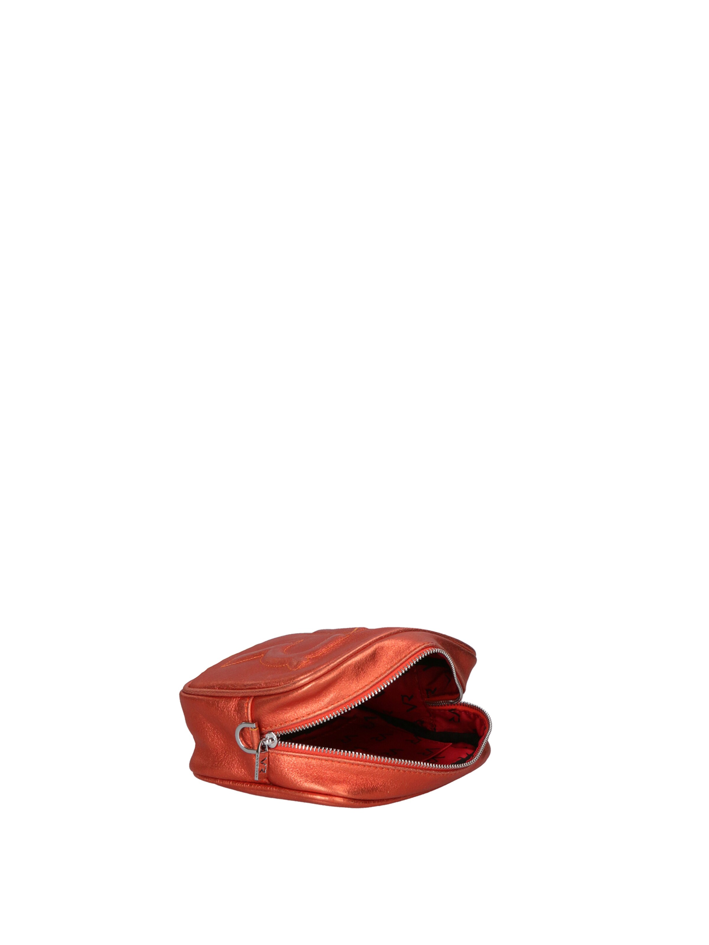 Borsa a tracolla 'Borsa a Tracolla Donna Pelle Laminata con Zip' di Virginia Rhinè in rosa