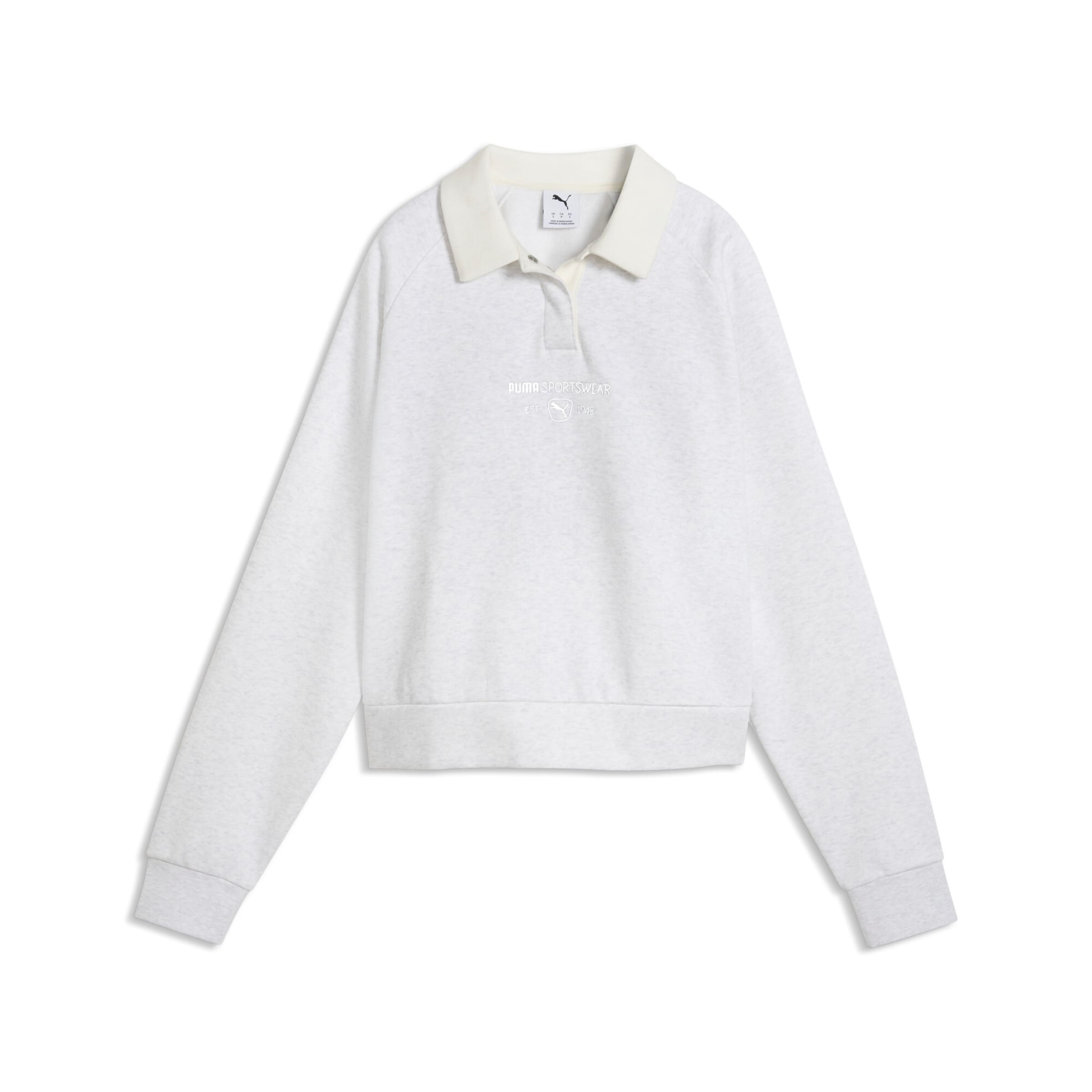 PUMA Sweat-shirt en L en gris clair / blanc, Vue avec produit