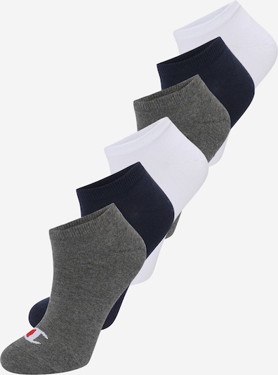 Champion Authentic Athletic Apparel Socken in dunkelblau / graumeliert / feuerrot / weiß, Produktansicht