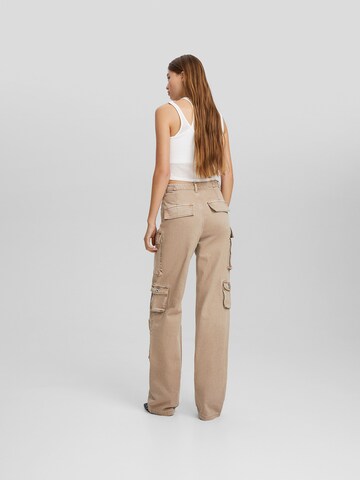 Bershka Loosefit Hose in Braun