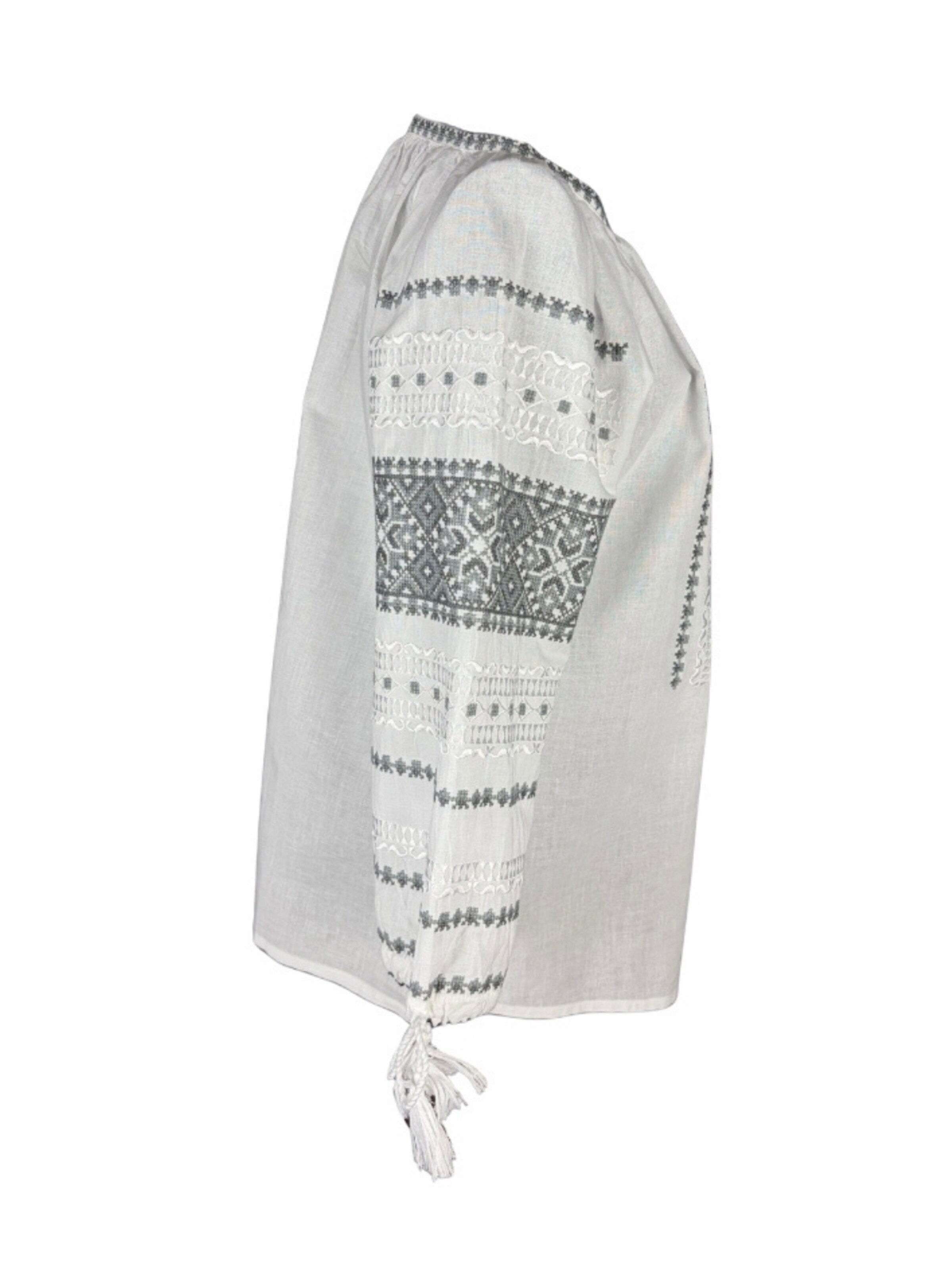 Rody’s forever - Blusa tradicional 'Damenbluse IL26 weiß/grau , marimea L' em branco