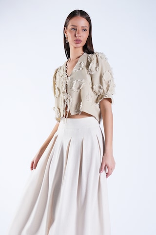 Trend Alaçatı Stili Blus i grön: framsida