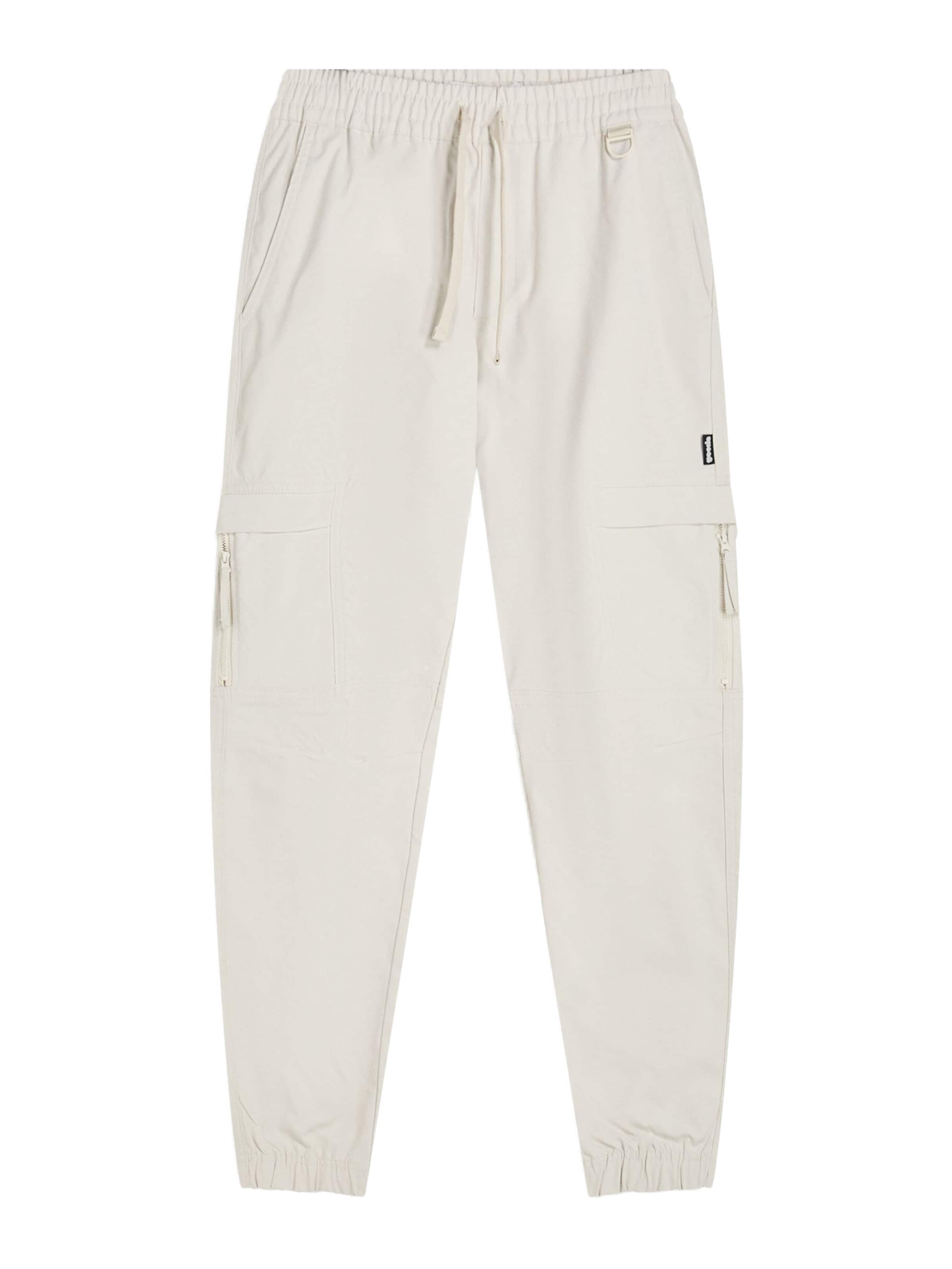 Bershka Tapered Gargohousut värissä beige: etupuoli