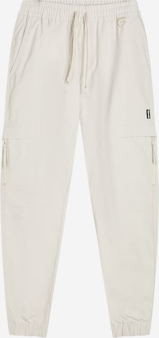 BershkaTapered Cargo hlače - bež boja: prednji dio