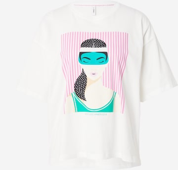 T-shirt 'WENDIE' ONLY en blanc : devant