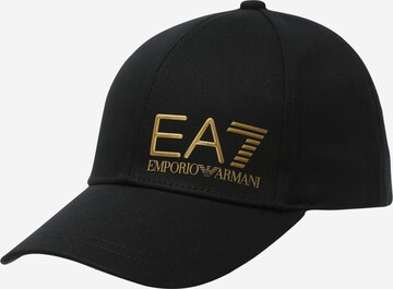 Casquette EA7 Emporio Armani en noir : devant