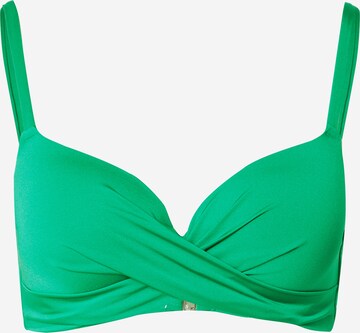 Lindex T-Shirt Bikinitoppi 'Lilja' värissä vihreä: edessä