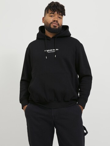 Jack & Jones Plus Sweatshirt 'VESTERBRO' in Black: front