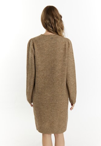 DreiMaster Vintage Knitted dress 'Incus' in Brown