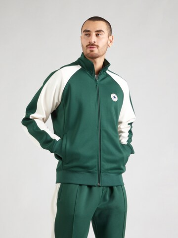 Giacca di felpa di CONVERSE in verde: frontale