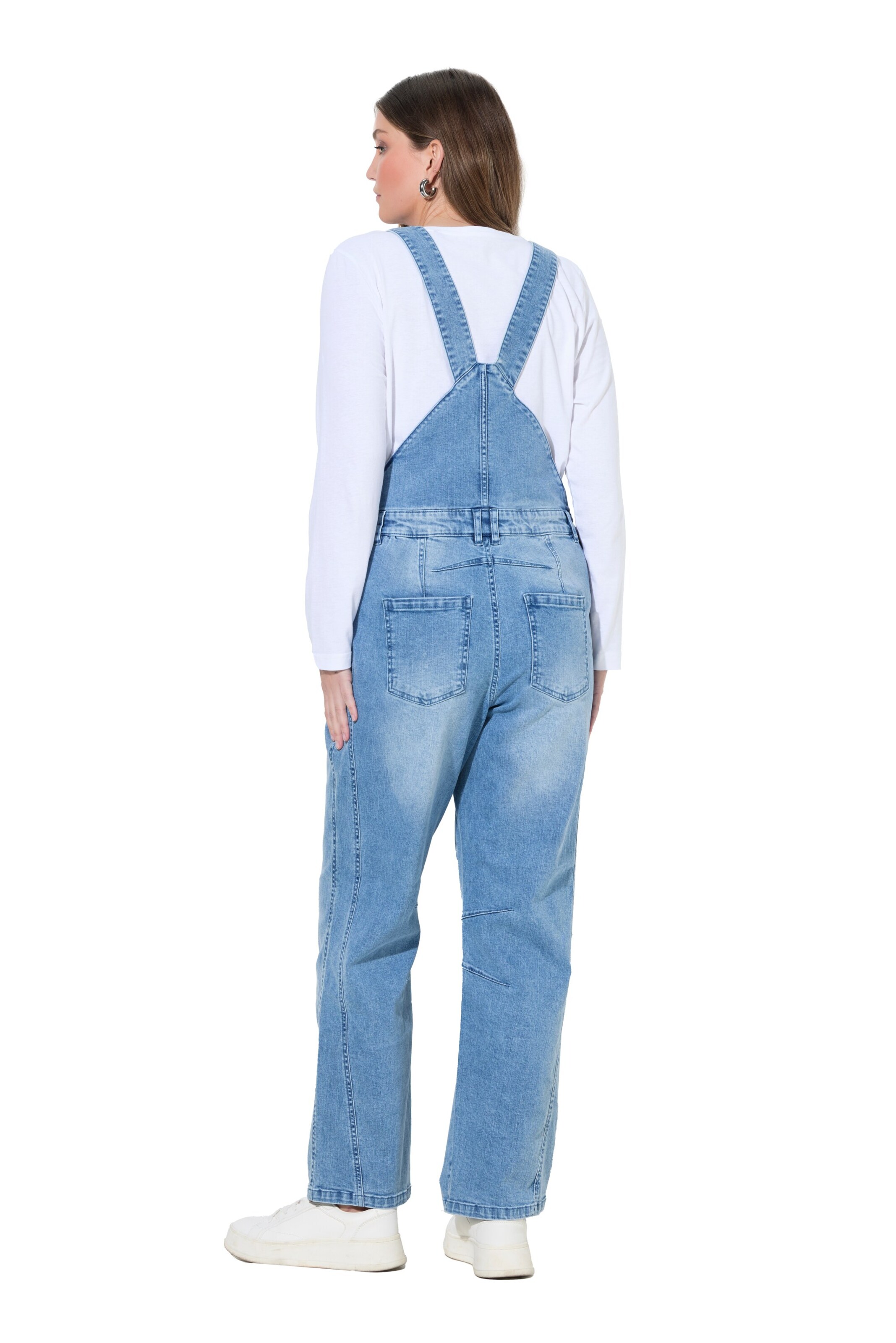 Ulla Popken Regular Latzhose in Blau