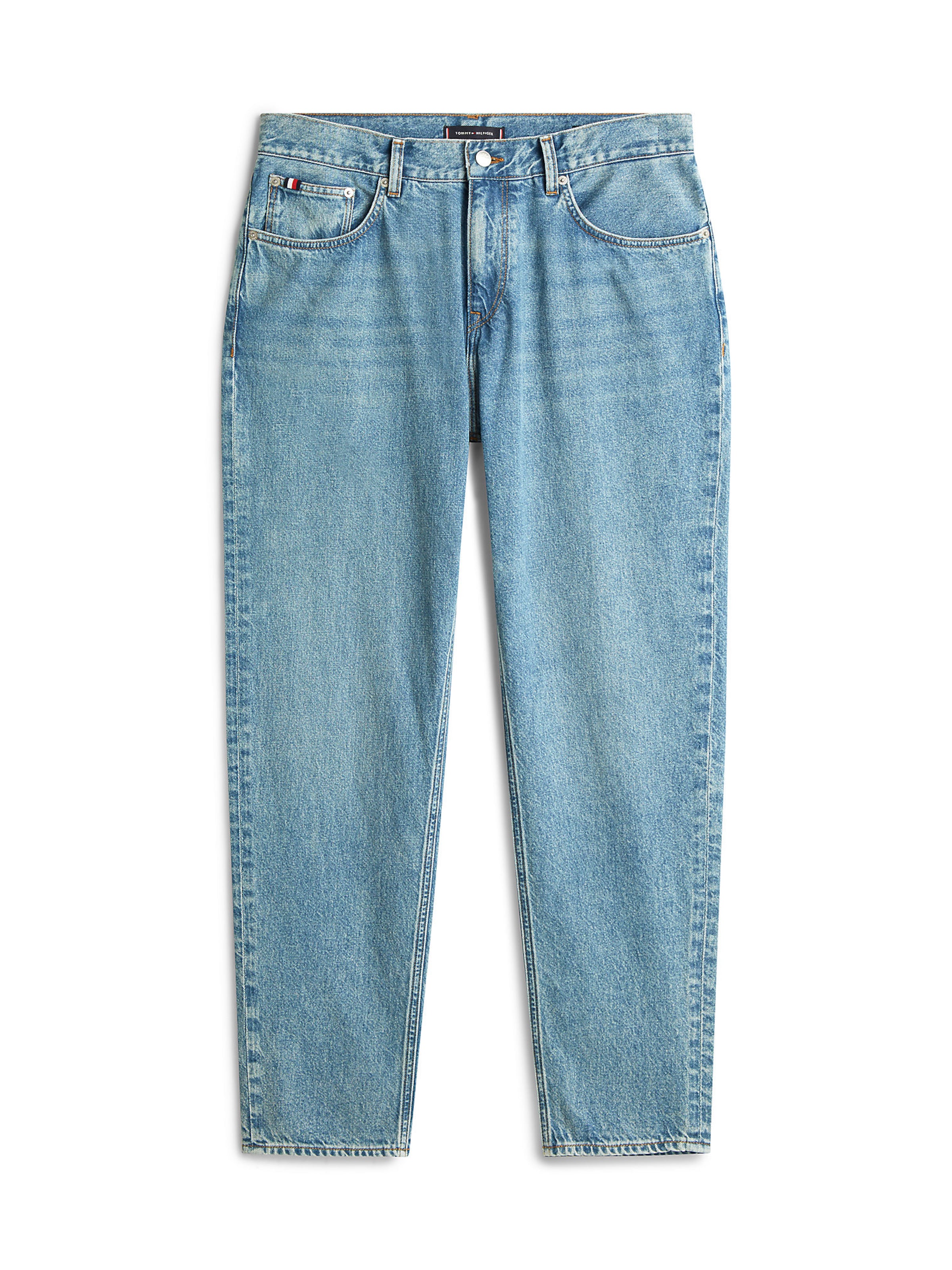 TOMMY HILFIGER Tapered Jeans 'Harlem' in Blauw: voorkant