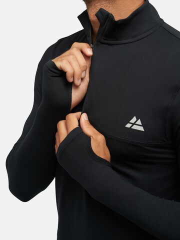 DANISH ENDURANCE Lamgarmshirt 'Half Zip' in Schwarz