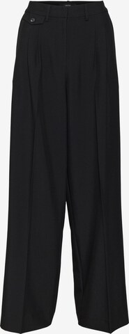 Pantalon à pince 'Ceci' VERO MODA en noir : devant