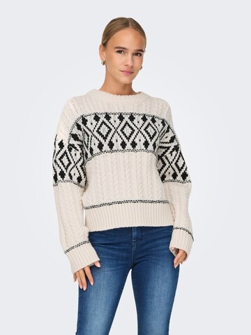 Pull-over 'ONLMarent' ONLY en blanc : devant