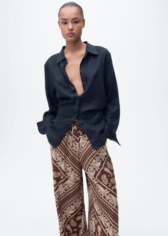 MANGO Wide Leg Hose 'Julia' in Braun