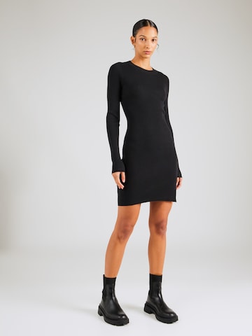 HOLLISTER Knitted dress in Black: front