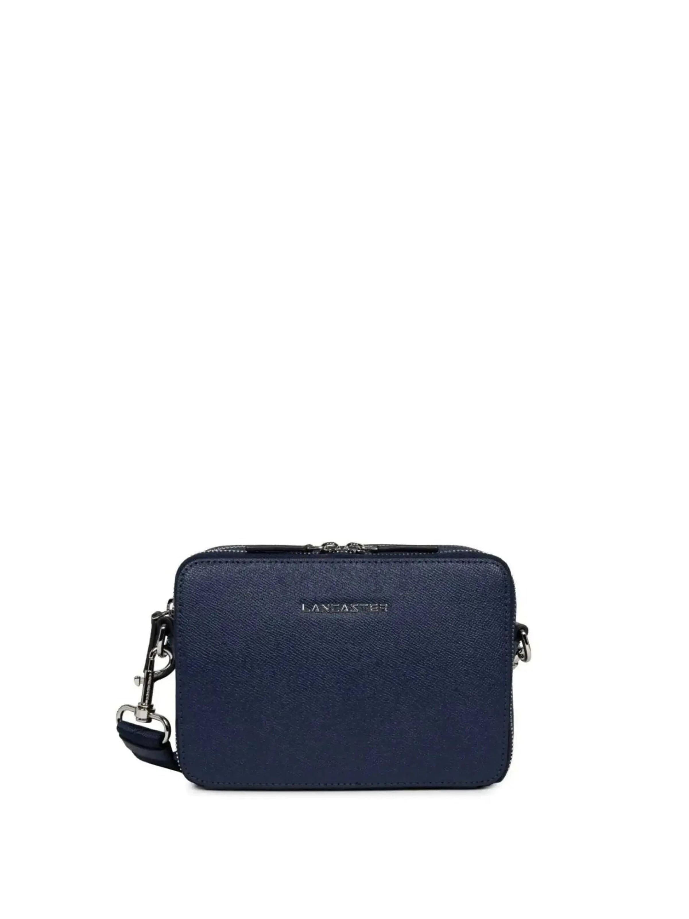 LANCASTER Paris Handbag 'Sacoche Double Zip S Paris Homme Lancaster Bleu Foncé' in Blue: front