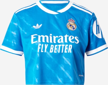 mėlyna ADIDAS PERFORMANCE Sportiniai marškinėliai 'REAL 3': priekis