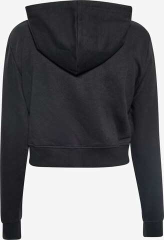 swirly Zip-Up Hoodie in Black