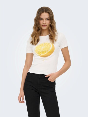 ONLY Koszulka w kolorze biały: przód