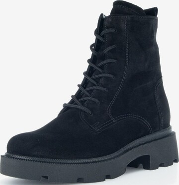 GABOR Lace-Up Ankle Boots in Black: front