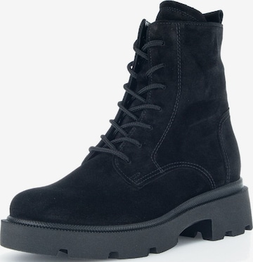 GABOR Lace-Up Ankle Boots in Black: front