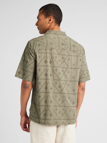 Only & Sons Comfort fit Button Up Shirt 'ARON' in Green