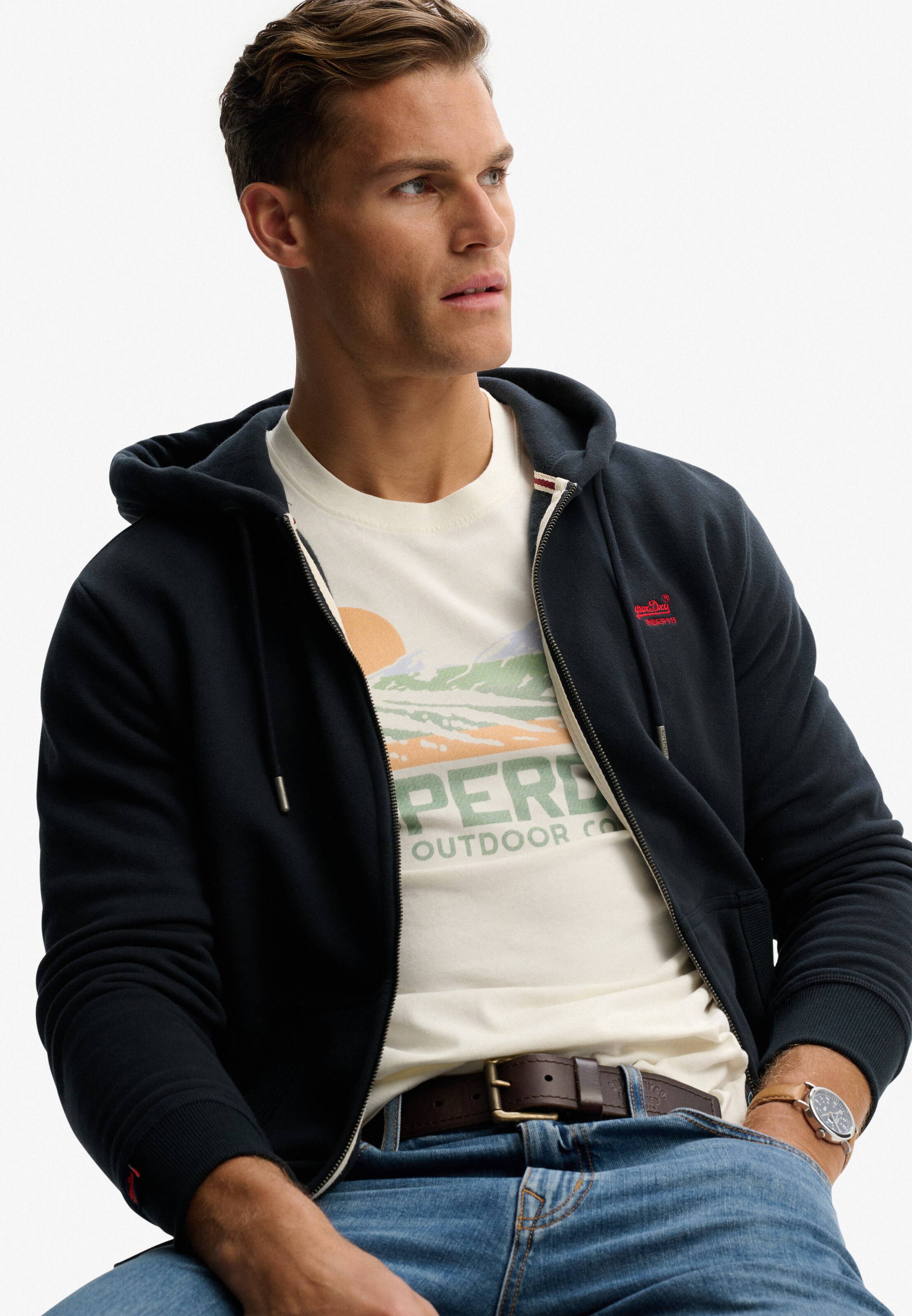 Veste de survêtement 'Essential' Superdry & Co en bleu