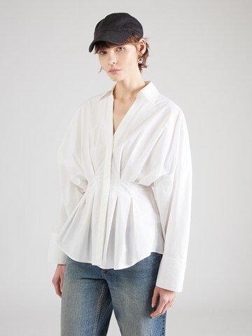 & Other Stories Μπλούζα σε λευκό: μπροστά